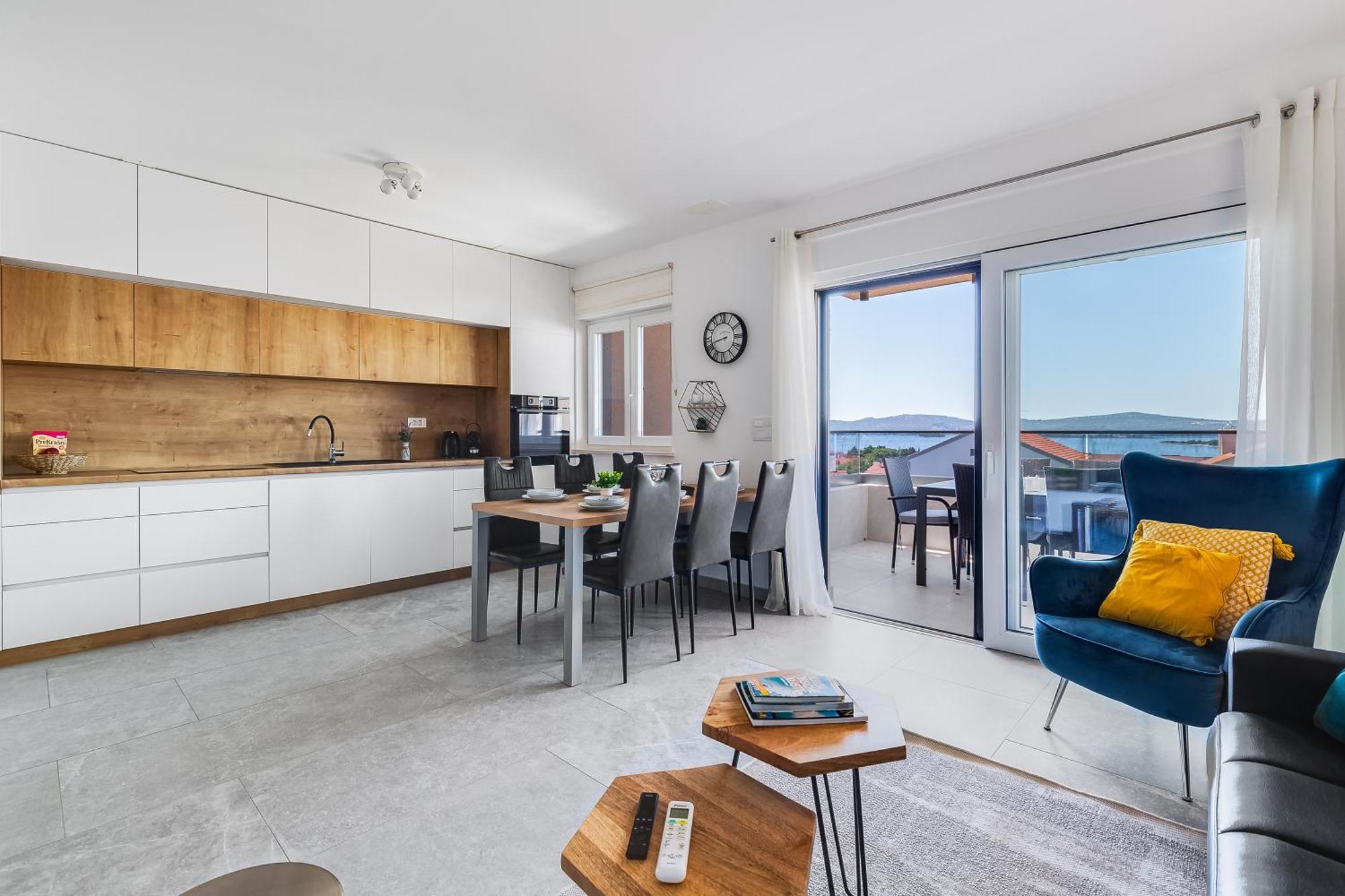 Sea Bay View Apartment - Appartement Avec Piscine Et Magnifique Vue Sur Mer Sveti Filip i Jakov Esterno foto