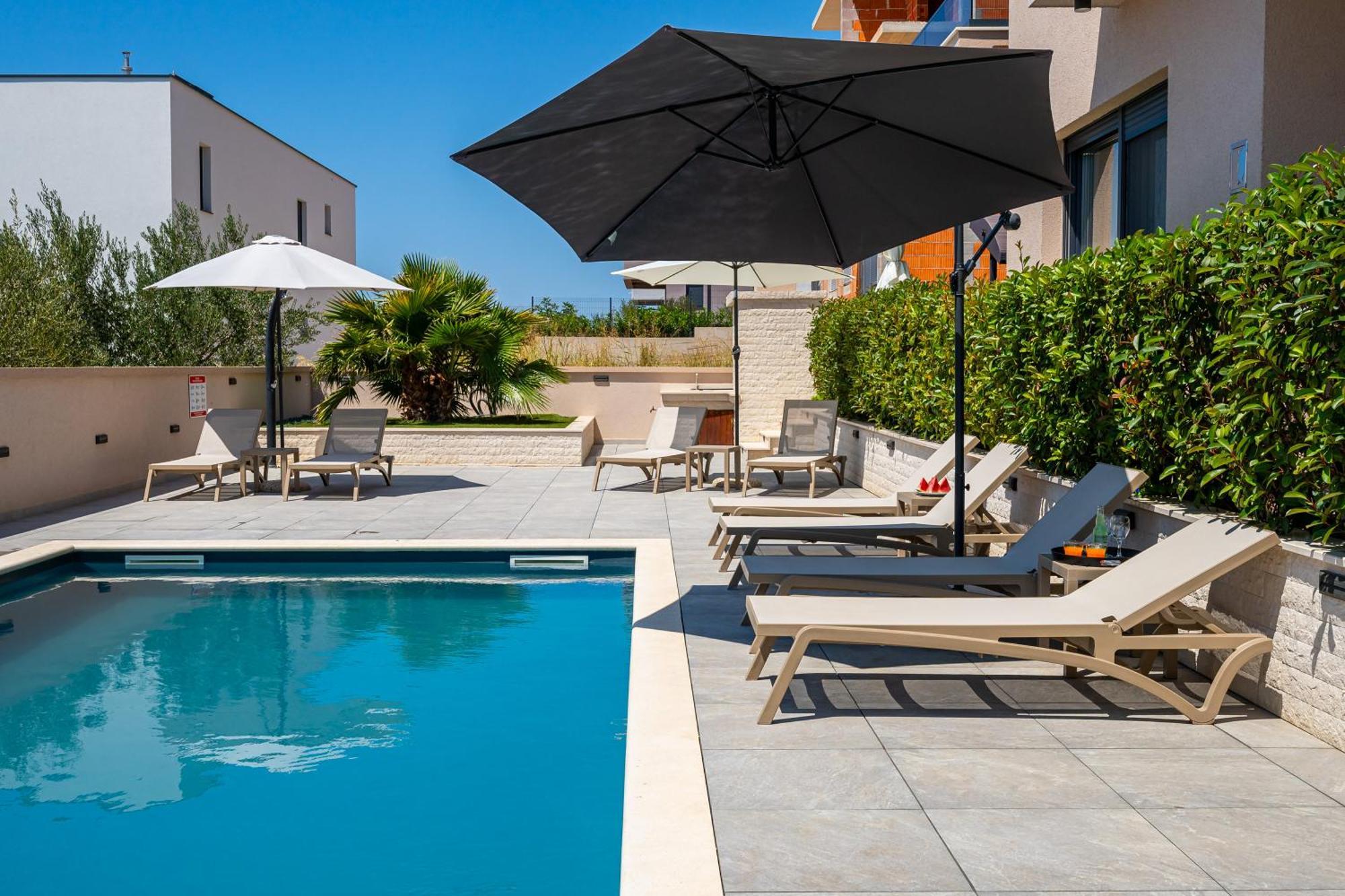 Sea Bay View Apartment - Appartement Avec Piscine Et Magnifique Vue Sur Mer Sveti Filip i Jakov Esterno foto